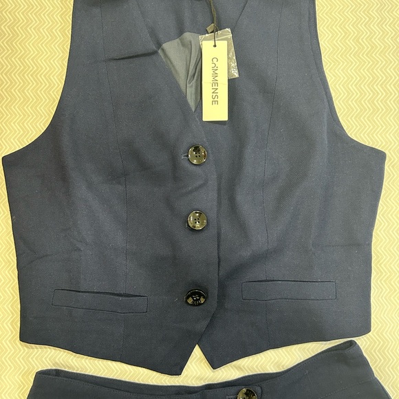 NWT Commense Linen Blend Vest and Shorts Set - Picture 6 of 9